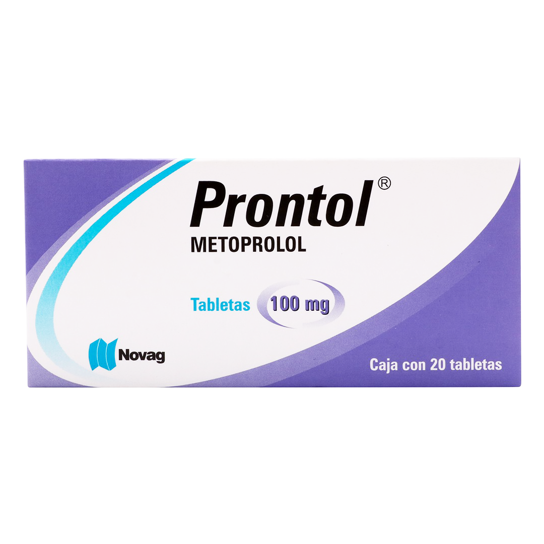 Prontol Metoprolol 20 tabletas 100 miligramos