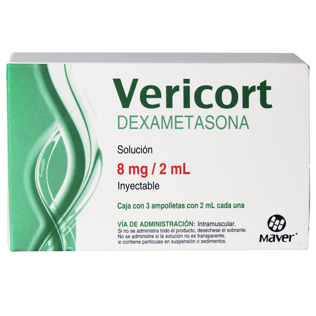 VERICORT (Dexametasona 8 mg) 3 Ampolletas con 2 ml